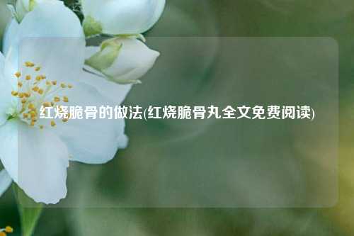 红烧脆骨的做法(红烧脆骨丸全文免费阅读)