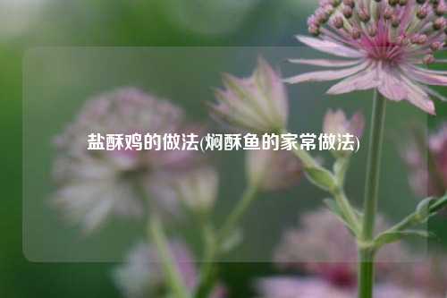 盐酥鸡的做法(焖酥鱼的家常做法)